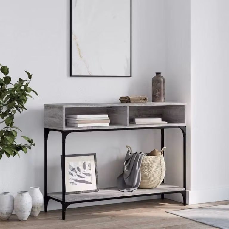 Berkfield Home Grey Sonoma Console Table, W/D/H: 100 x 30.5 x 75 cm