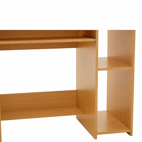 Orsina Modern White Wood Home Office Computer Desk in Beige, W: 90 cm, D: 50 cm, H: 128 cm – 3