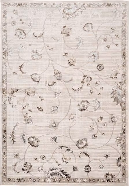 The Rug House Floral Vintage Rug in Beige, W: 170 cm, D: 120 cm