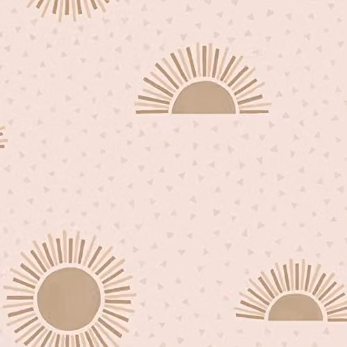 Holden Decor Sunbeam Geometric Abstract Wallpaper in Pink and Metallic Gold