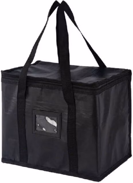 Kelvenix 2-Piece Insulated Food Delivery Bags, Black, 70L Capacity