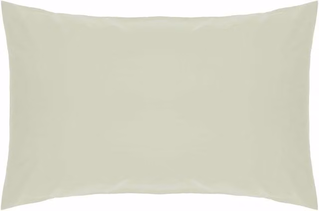Belledorm Easy Care 200 Thread Count Cotton Polyester Percale Housewife Pillowcase in Green