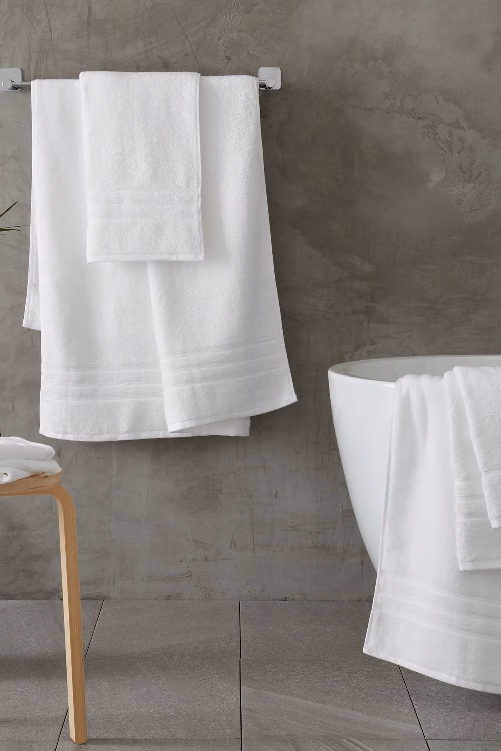Catherine Lansfield White Cotton Terry Face Cloth Pair, W/D/H: 30 x 30 x 30 cm – 2