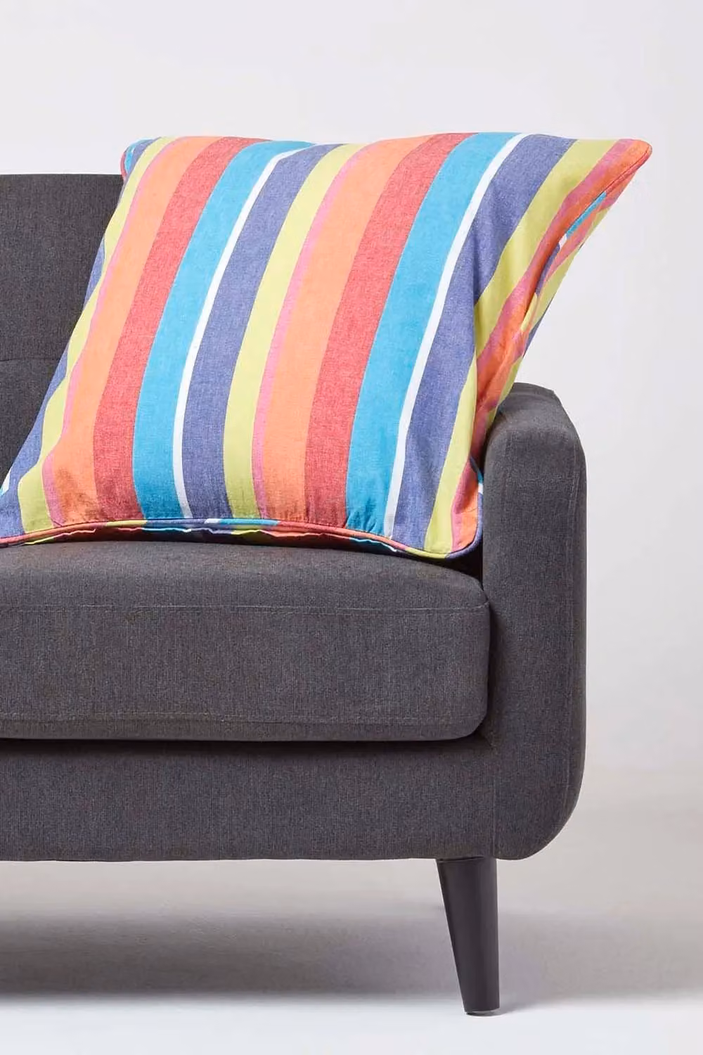 Homescapes Multicolour Striped Cotton Square Cushion Cover, W/D/H: 60 x 60 x 0 cm – 2