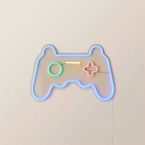 MiniSun Multicolour Games Controller Neon LED Light Sign, W/D/H: 40.5 x 28.0 x 2.0 cm