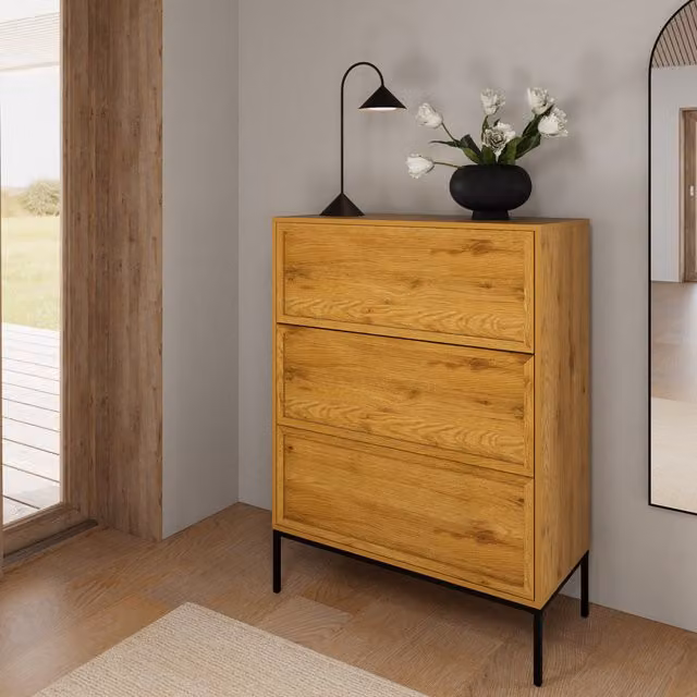 Furniture To Go Palmdale 3 Drawer Chest in Wild Oak
