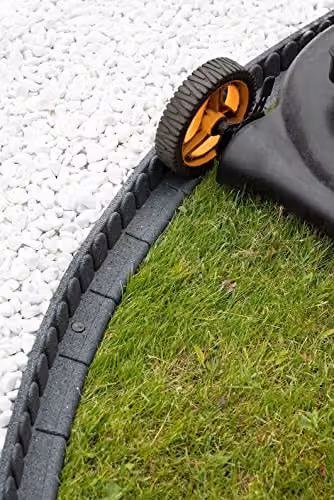 Garden Gear Flexi-Edge Stone Effect Recycled Rubber Garden Border Edging, Grey (2 Pack) – 2