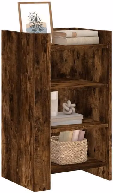 Berkfield Home Smoked Oak Sideboard in Brown, W/D/H: 45 x 35 x 75 cm – 1