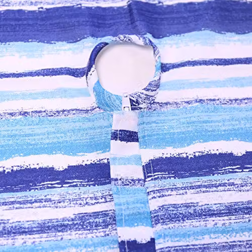 Luxury Living Striped Water Repellent Outdoor Table Runner in Blue and Multicolour, W/H: 35.56 x 182.88 cm – 4