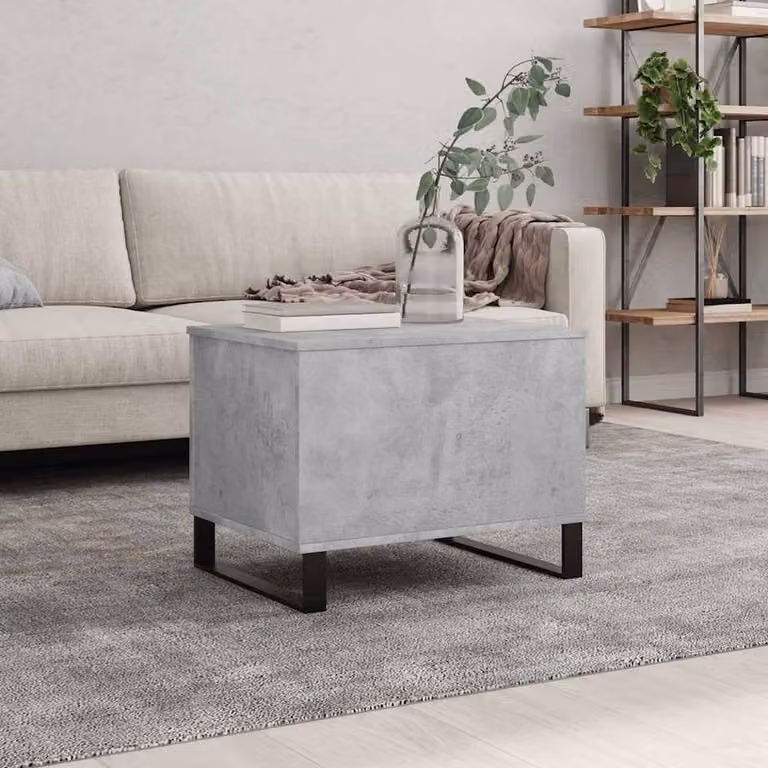 Berkfield Home Modern Rectangular Coffee Table in Grey with Lift Mechanism, W/D/H: 60 x 44.5 x 45 cm
