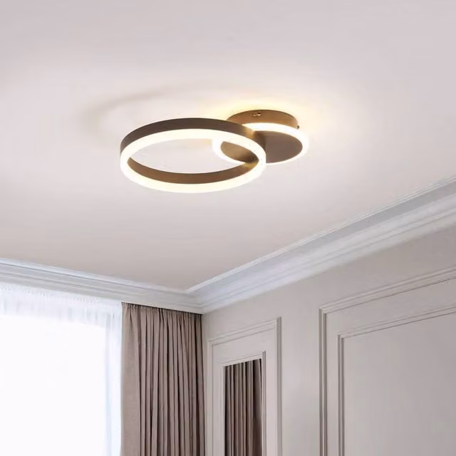Wyld and Coco LED Ring Ceiling Light in Brown Aluminium – 1