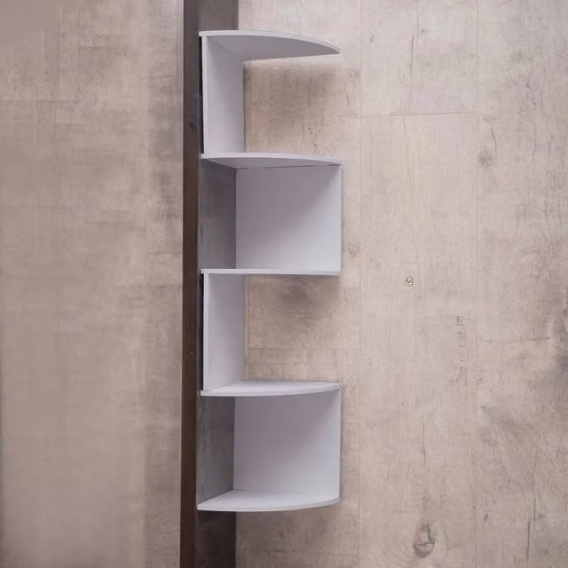 EONLION 5 Tier Wall Mounted Corner Shelves in White