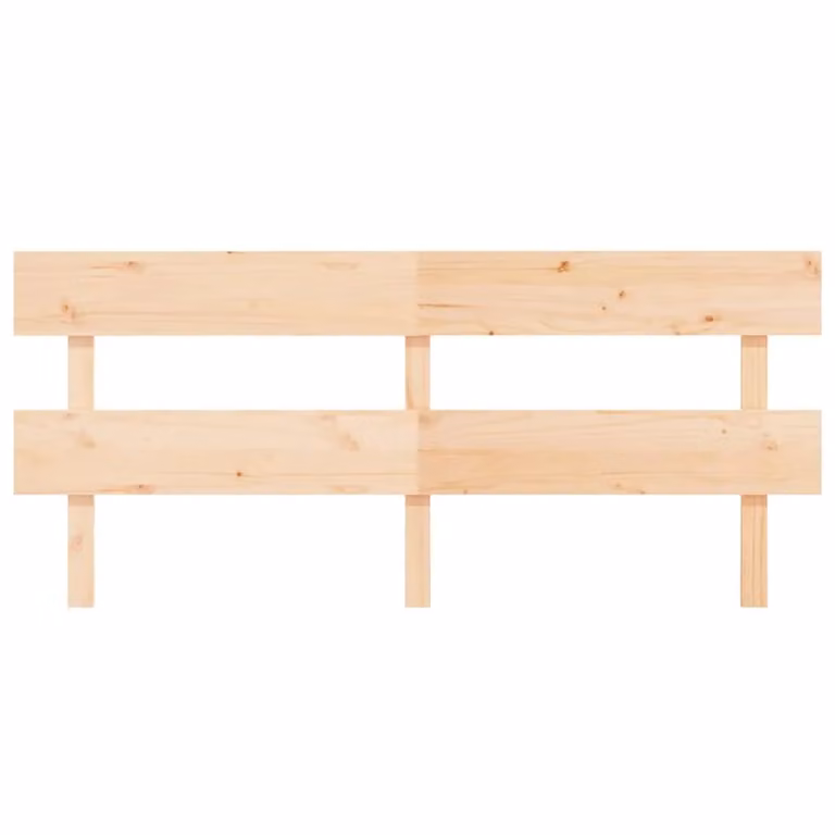 Berkfield Home Rustic Solid Wood Pine Bed Headboard, Brown, W: 204 cm, D: 3 cm, H: 81 cm