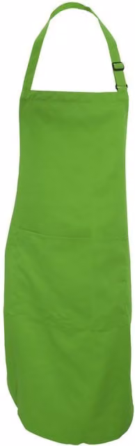 Dennys Catering Bib Apron with Pocket, Pack of 2, Light Green