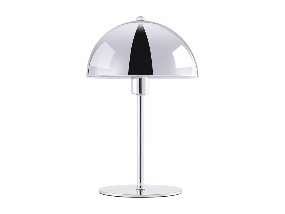 Vente-unique Ontario Mushroom Metal Table Lamp in Silver Chrome, Dia. 20 cm x H. 30 cm – 2