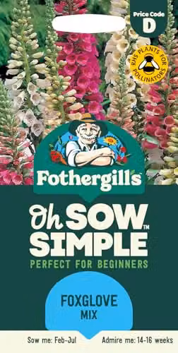 Mr Fothergill's Oh Sow Simple Foxglove Mix Flower Seeds, Purple, Pink and White – 1