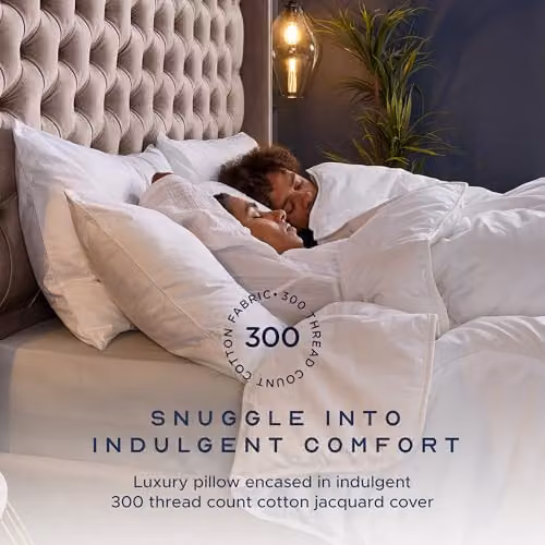 Snuggledown 2 Pack White Soft Support Cotton Pillows W/H: 74 x 48 cm – 2