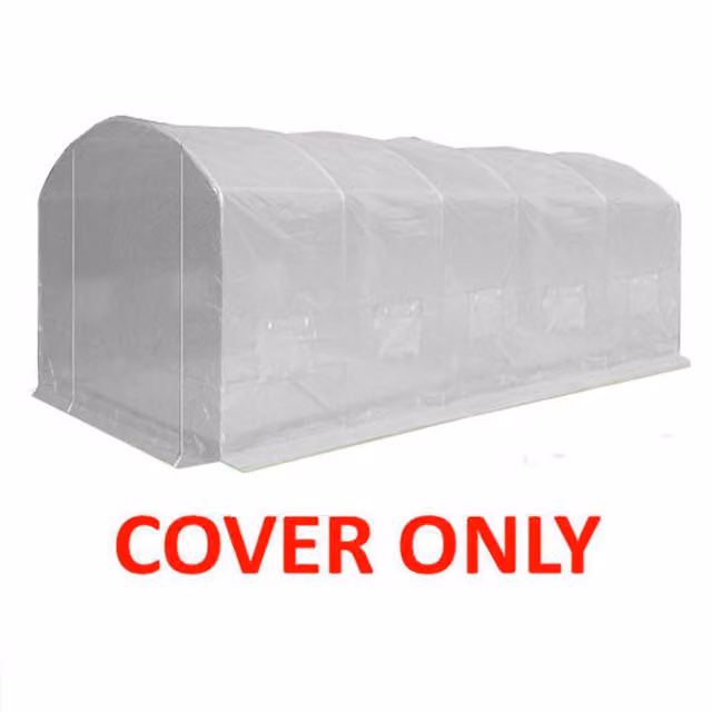 Crocodile Trading Ltd Pro Max Poly Tunnel Replacement Cover, Green and White, W: 6 m, D: 3.5 m