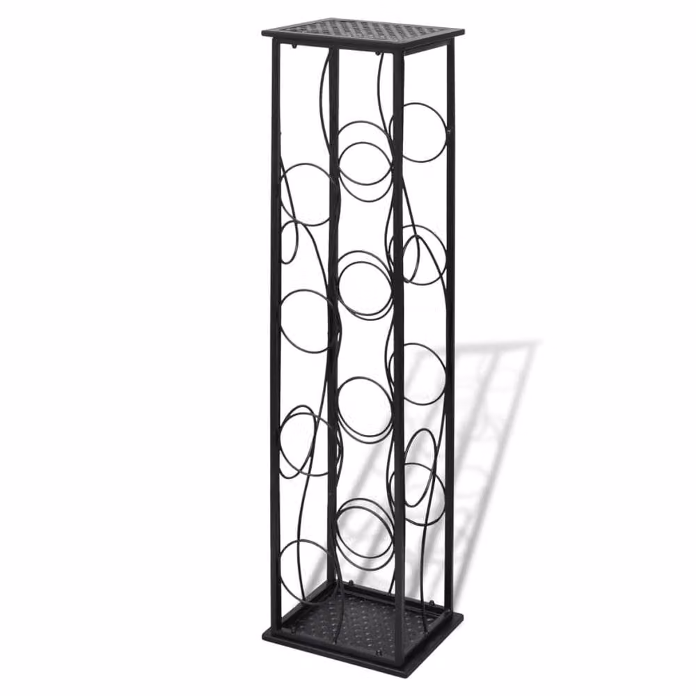 Berkfield Home Metal Wine Rack for 8 Bottles in Matt Black – 2