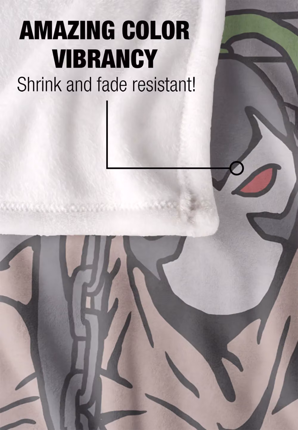 DC Comics Batman The Bane Mugshot Blanket, White, W: 152 cm, D: 127 cm – 3