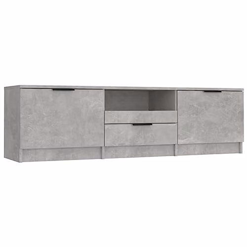vidaXL Modern TV Cabinet in Concrete Grey, W: 140 cm, D: 35 cm, H: 40 cm – 1