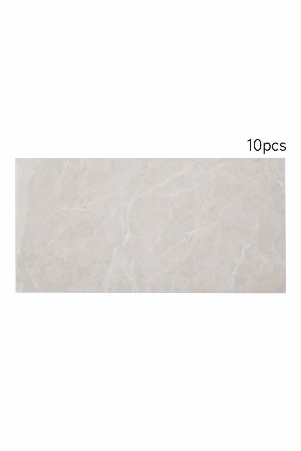 Living and Home 10pcs Ivory Marble Self-Adhesive Wall Stickers in Beige and White, Water and Oil Splash-proof and Antiflaming – 2