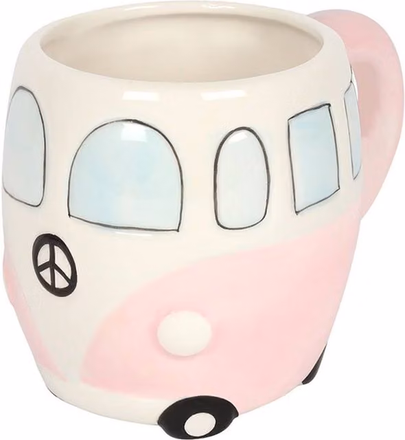 KDMK Wanderlust Camper Adventure Ceramic Mug - Pink