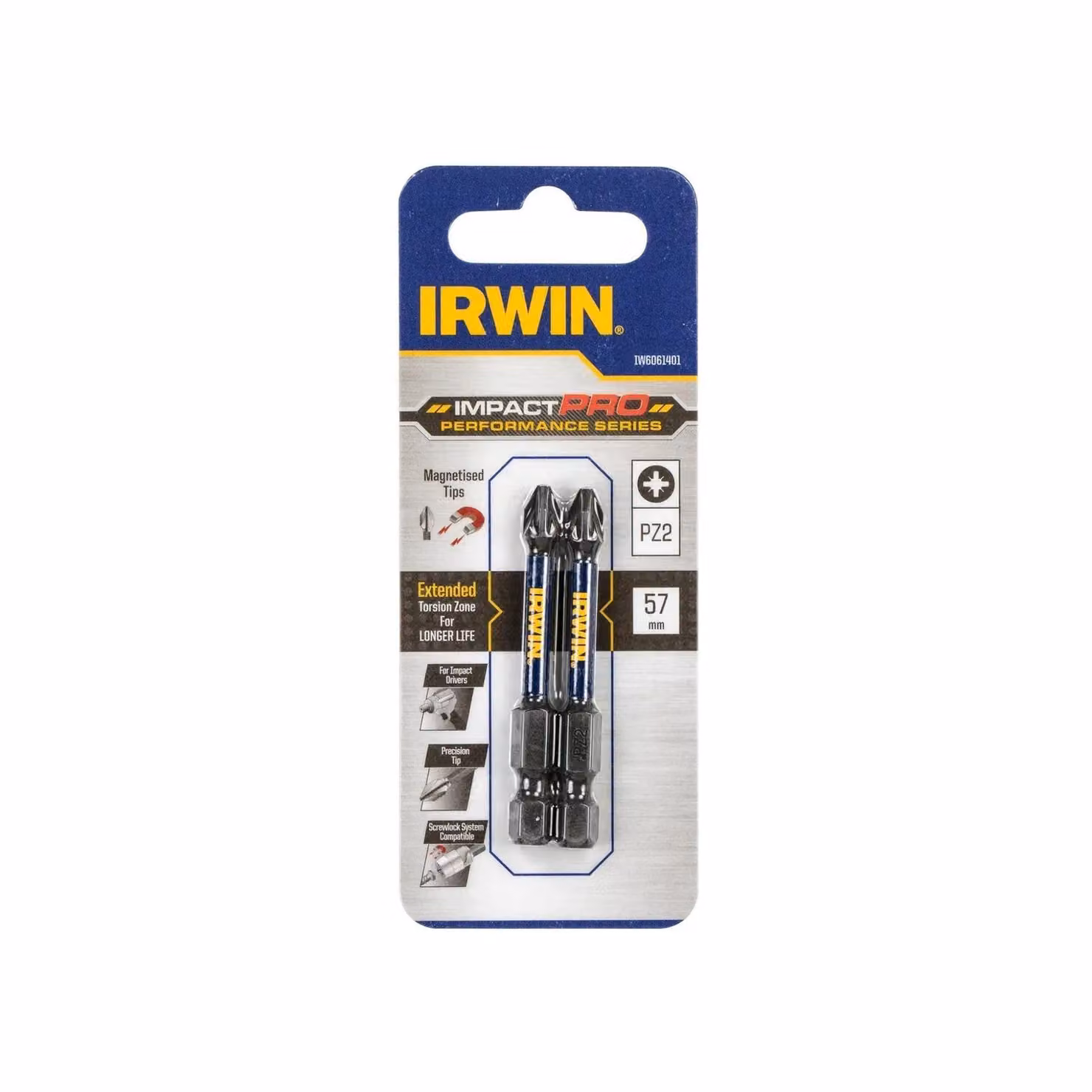 IRWIN Impact Pro Performance Pozidriv Screwdriver Bits, Multicolour – 2
