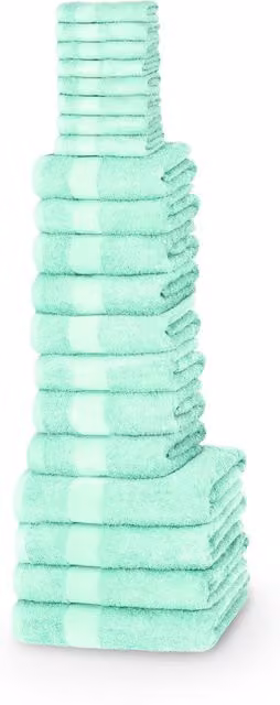 Rapport Home W500 Luxurious 500 GSM Cotton Terry Face Towel in Green