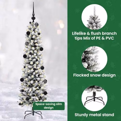 vidaXL Artificial White Christmas Tree, Height: 150 cm – 5