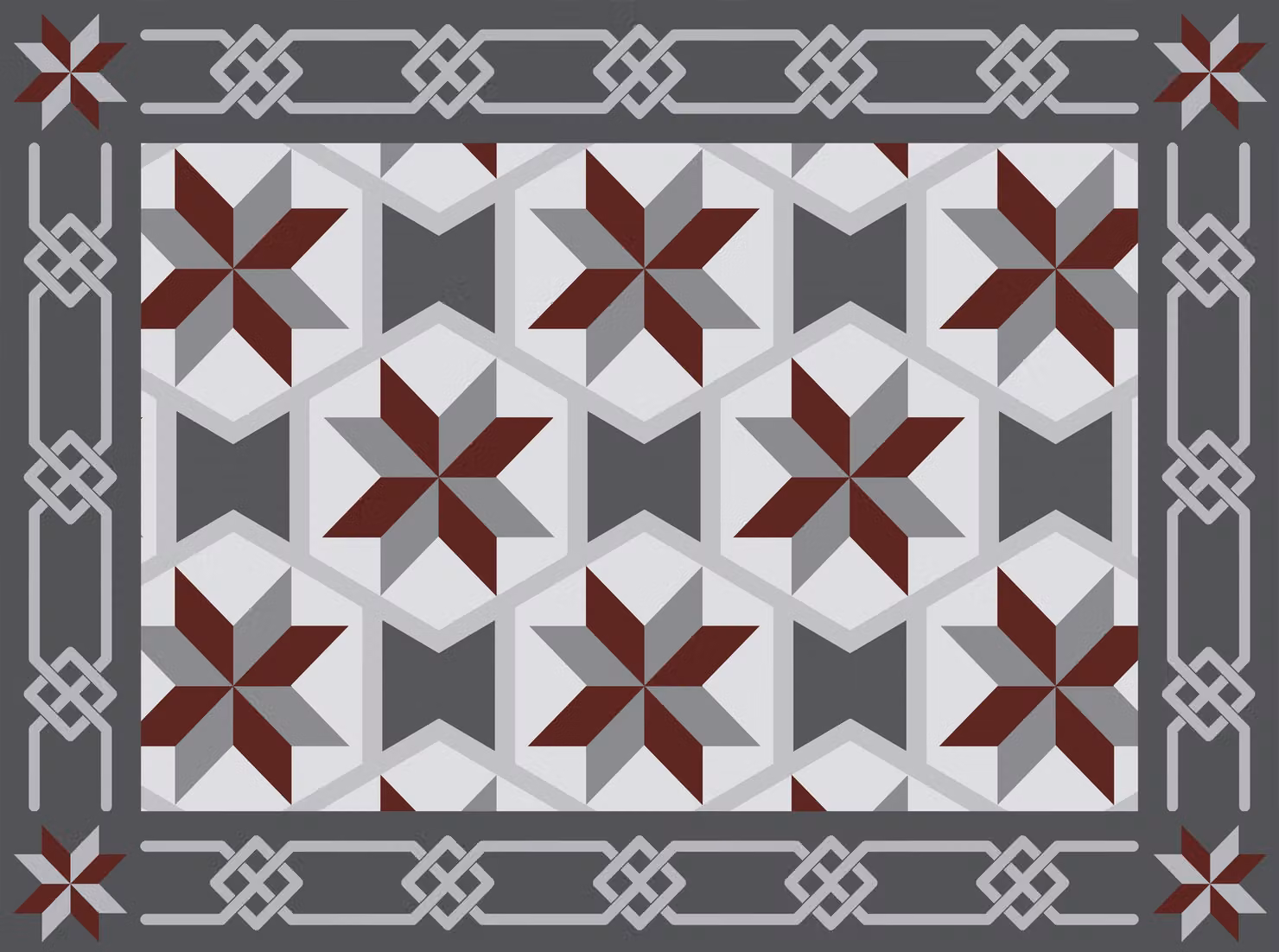 Native Home & Lifestyle Roma Vinyl Table Mat Set of 4, Multicolour, W: 33 cm, D: 45 cm – 2