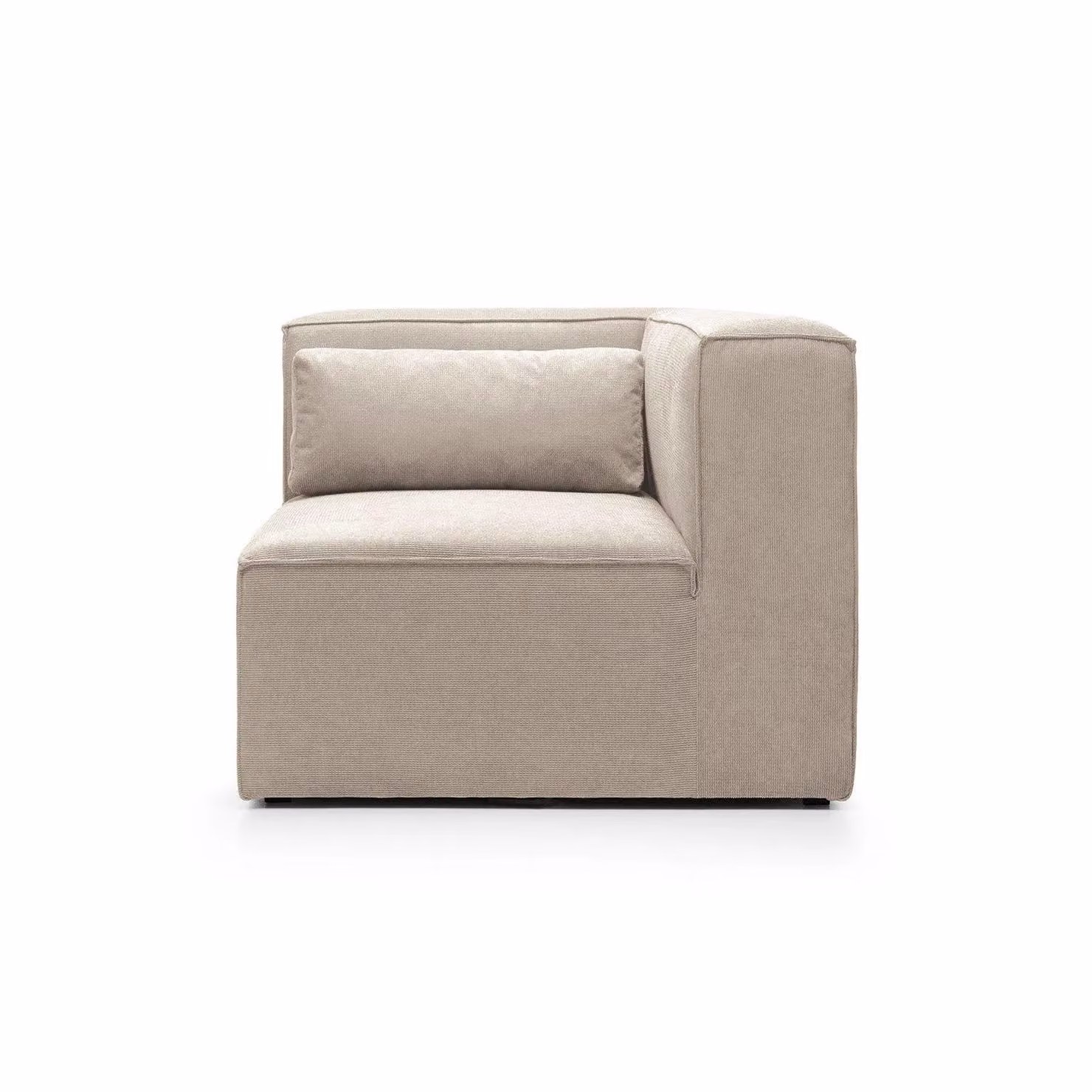 Abakus Direct Doris Reversible L-Shaped Modular Corner Sofa in Beige Cord Chenille, W/D/H: 94 x 94 x 73 cm – 2