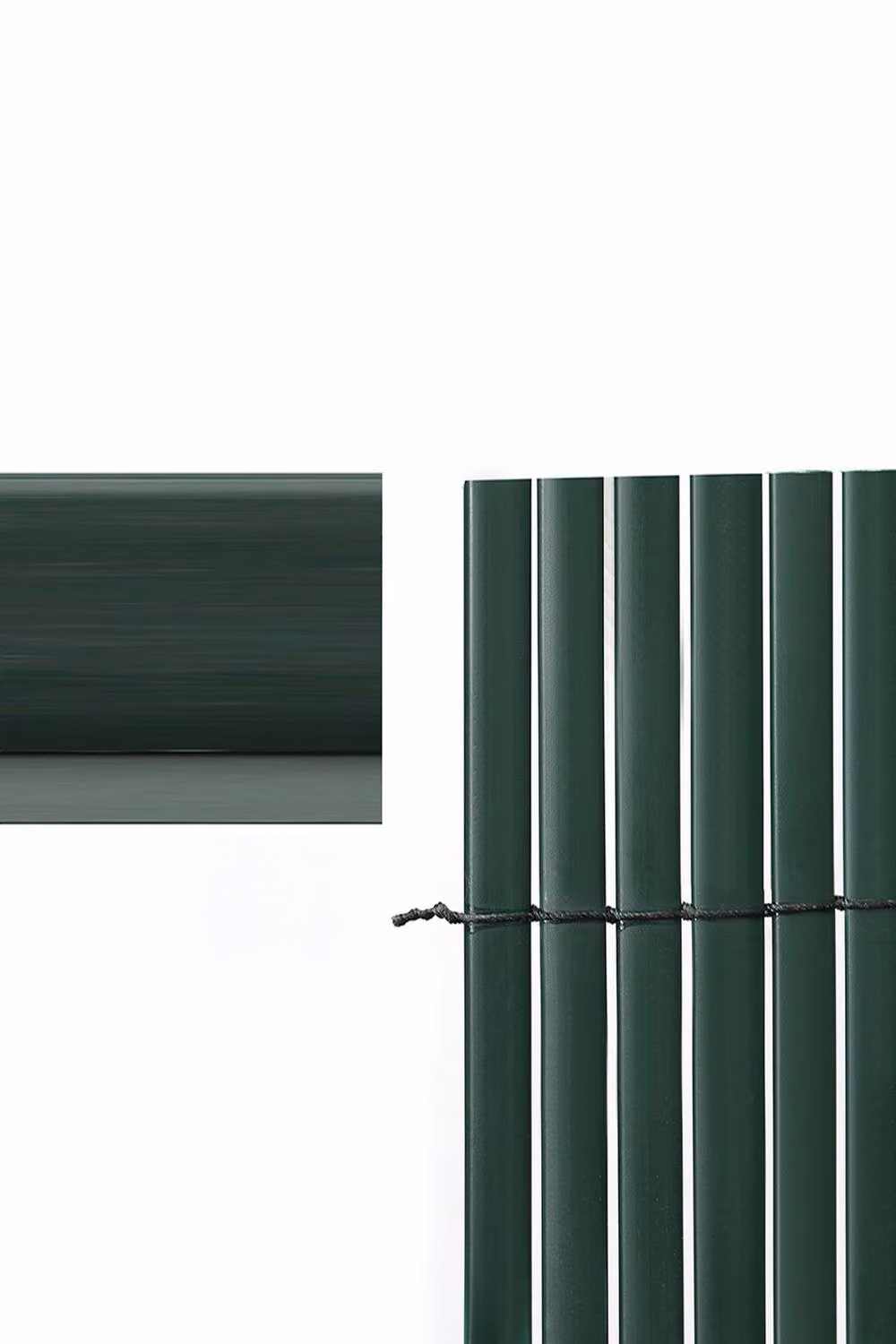 Garden Sanctuary 3 Piece Green PVC Garden Fence Privacy Screen Panel Slat Strips with Fixing Clips – 4
