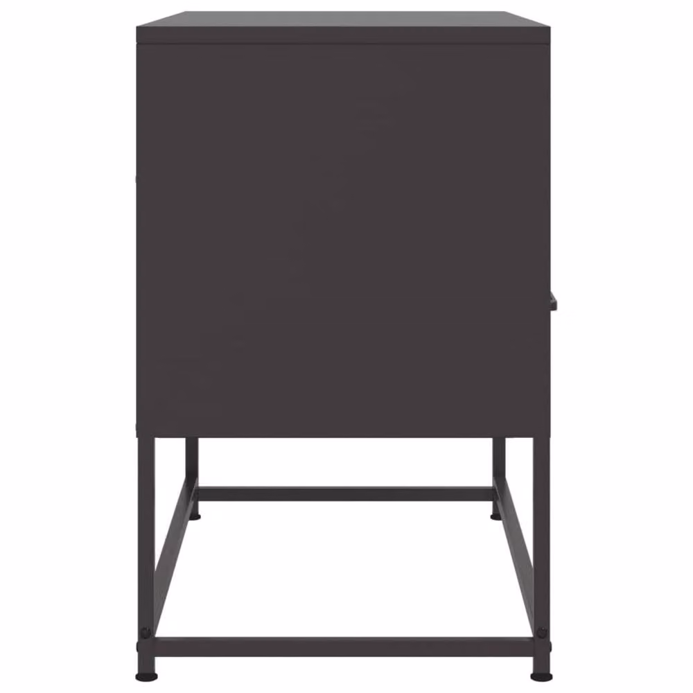 Berkfield Home Industrial TV Cabinet in Matt Black Metal, W/D/H: 68 x 39 x 60.5 cm – 5