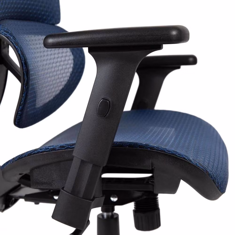Havendro Blue Fabric Executive Swivel Office Chair with Headrest – 3