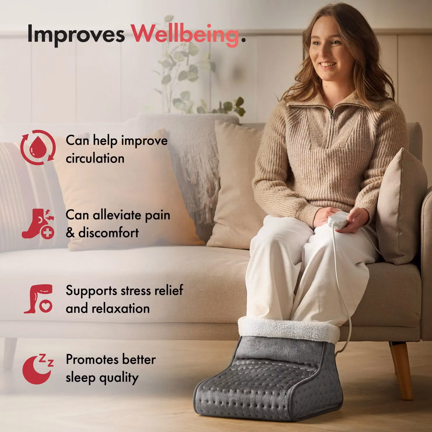 VonHaus Electric Heated Foot Warmer in Grey – 2