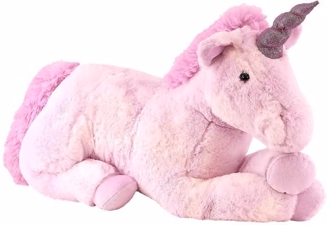 Large Pink Plush Unicorn by The Magic Toy Shop