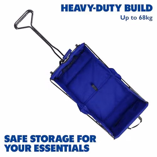 Yello 100L Festival Trolley on Wheels, Folding Portable Camping Wagon in Blue, W/D/H: 122 x 50 x 50 cm – 3