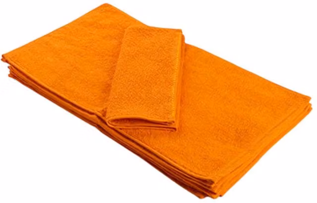 ARTG Orange Cotton Terrycloth Guest Towel with Border