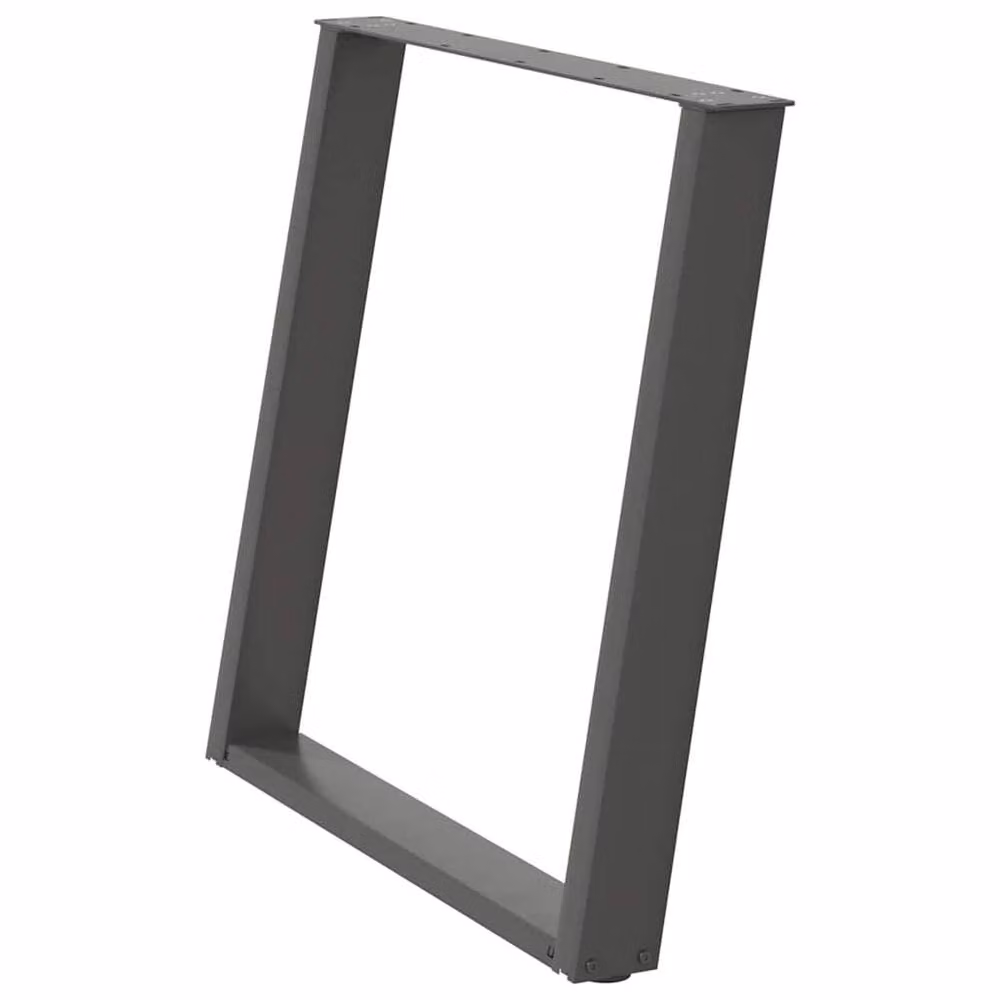 Berkfield Home Modern vidXL U-Shaped Dining Table Legs, 2 Pieces, Anthracite, H: 72.5 cm, W: 80 cm – 2