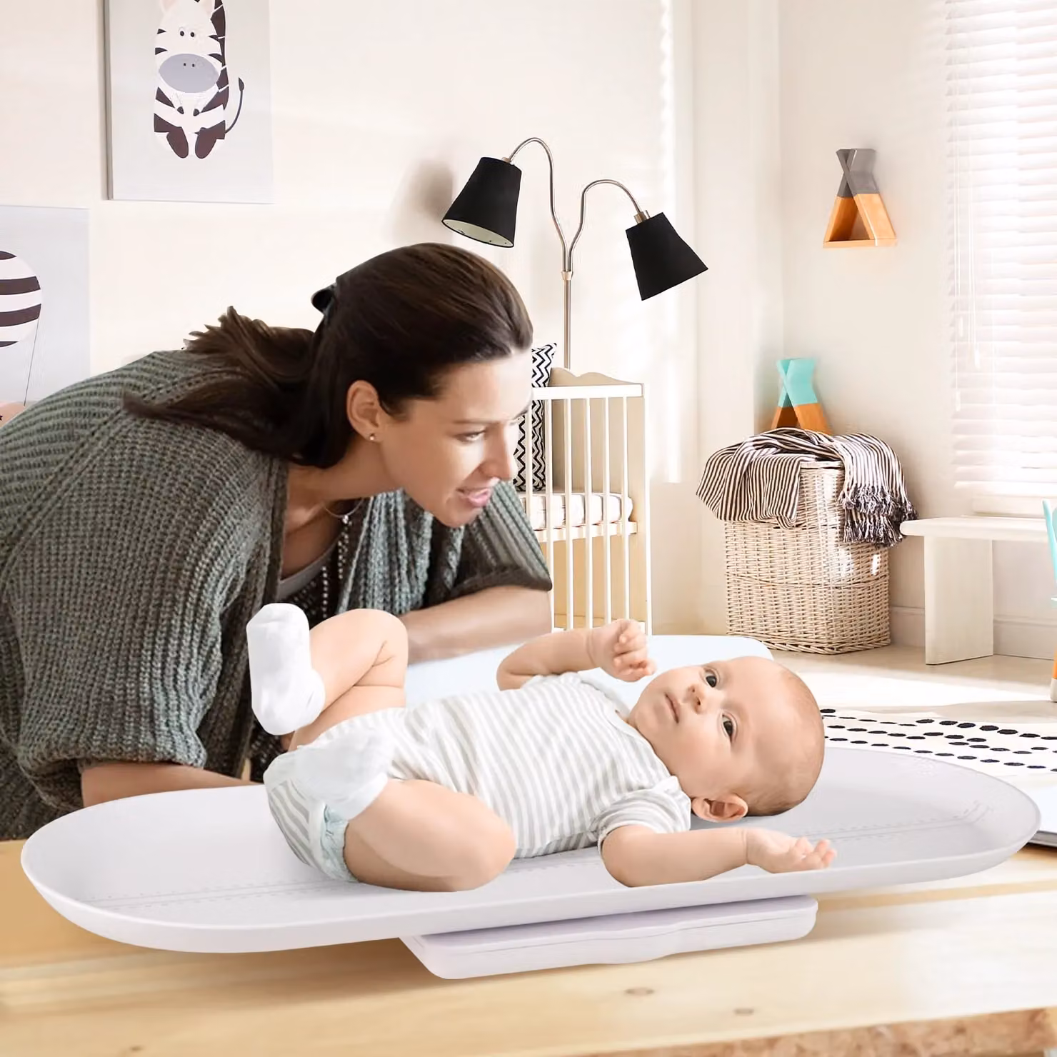 Costway Smart Digital Baby Scale with Detachable Tray in White – 2