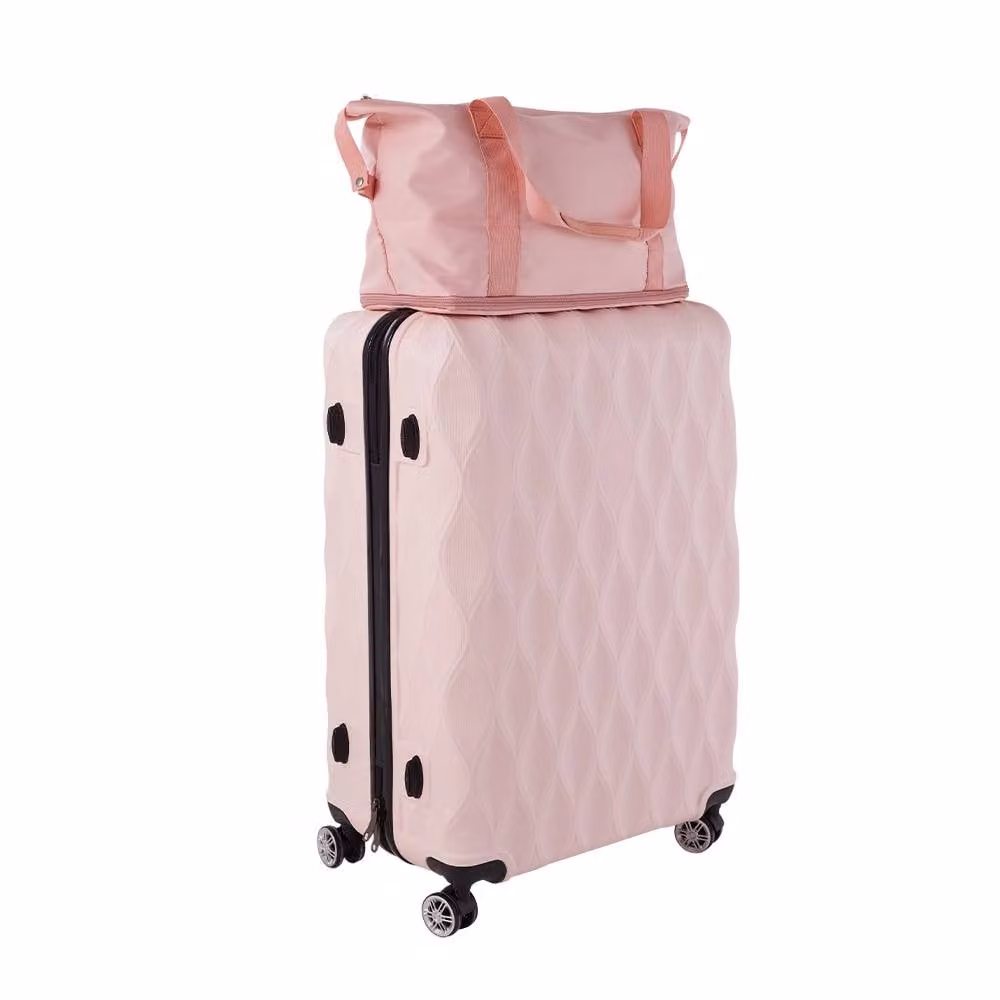 SHEONLY 5-Piece Lockable Travel Suitcase Set in Pink – 1