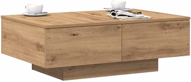 Berkfield Home Artisan Oak Coffee Table in Brown, W/D/H: 90 x 60 x 31 cm