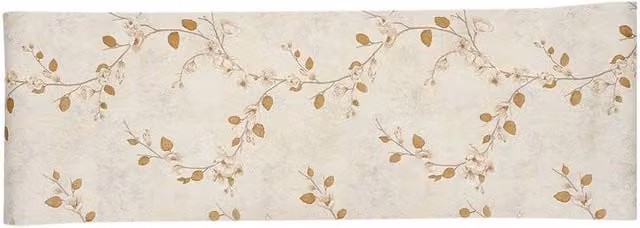 Living and Home Elegant Textured Floral Wallpaper with Twisting Vines and Rounded Blossoms in Beige