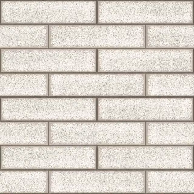 Holden Decor White Geometric Gloss Vinyl Wallpaper Roll for Kitchen and Bathroom