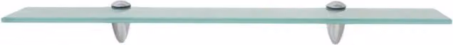 Berkfield Home Modern Floating Glass Shelves, 2 Pack, Clear, W: 60 cm, D: 20 cm