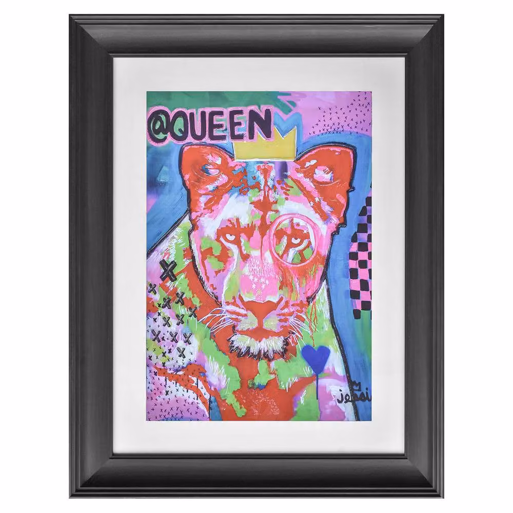 Jessi Dahlquist @Queen Multicolour Animal Portrait Paper Poster – 2