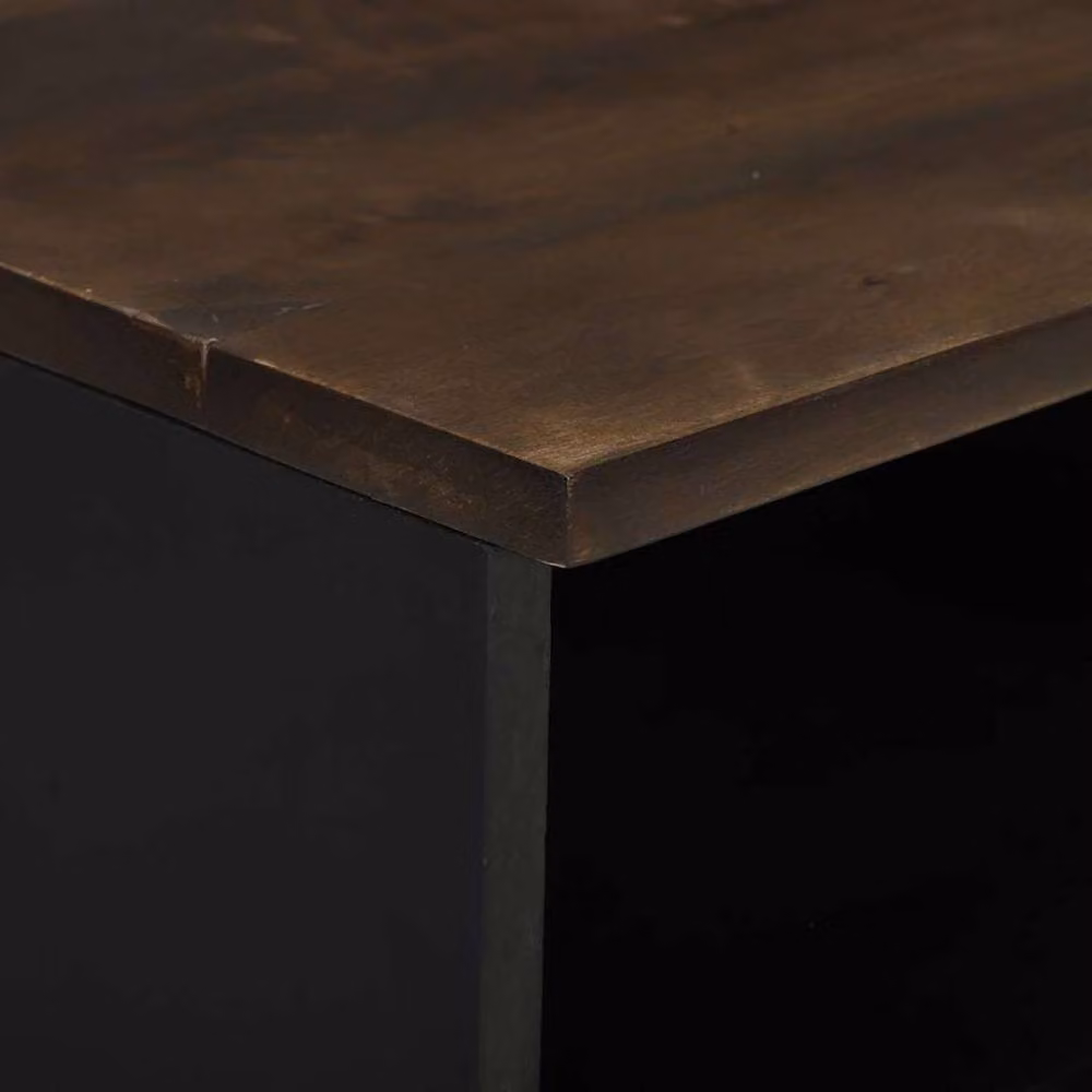 Berkfield Home Solid Wood Mango Bedside Cabinet, Brown, W/D/H: 40 x 33 x 46 cm – 4