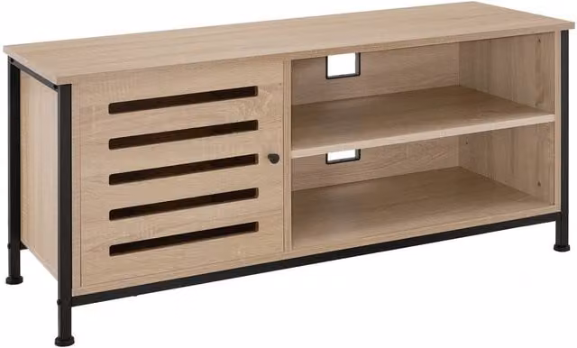 tectake Galway Industrial TV Stand in Brown and Black, Width: 110 cm – 1