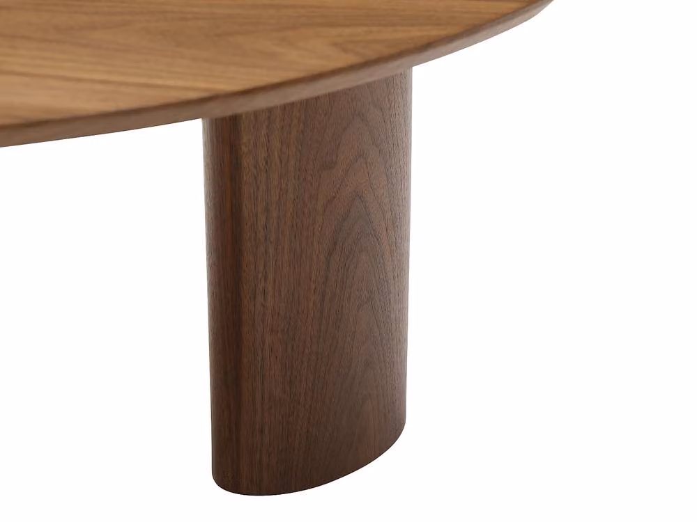 CALYNOR Walnut Veneer Coffee Table in Brown, W/D/H: 70 x 70 x 40 cm – 3
